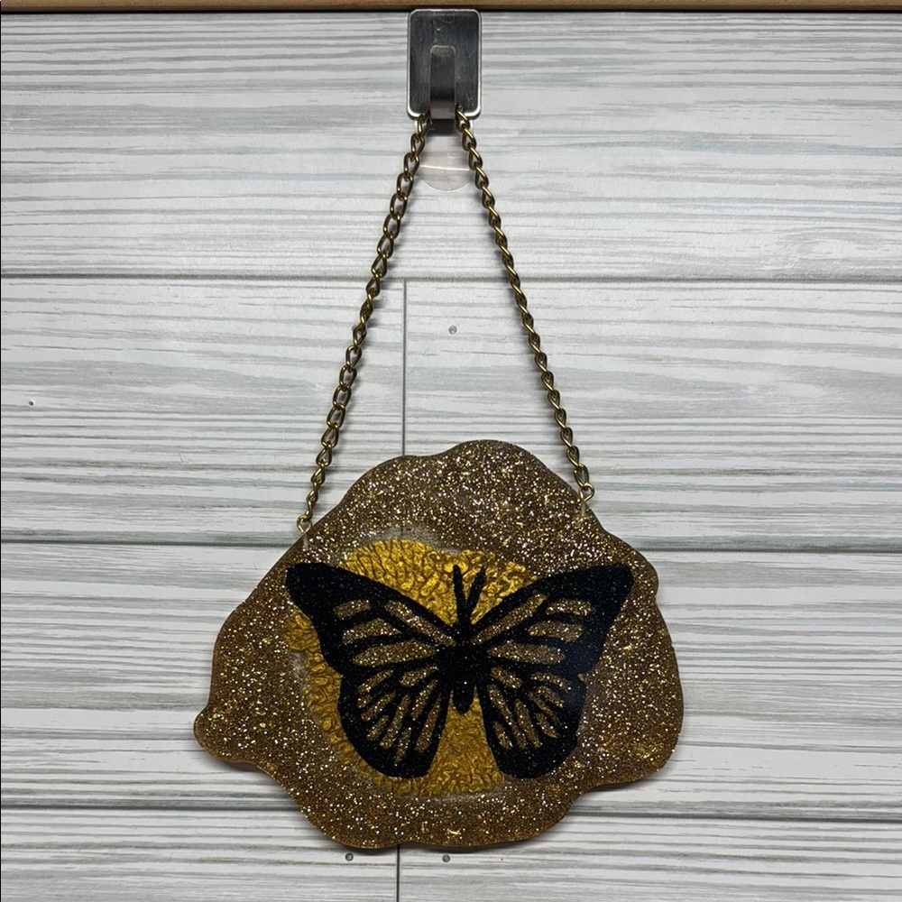 Gold Glitter Butterfly Wall Hanging- no. 1